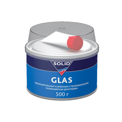 Шпатлевка наполнительная SOLID GLAS - (500 гр)  усиленная стекловолокном